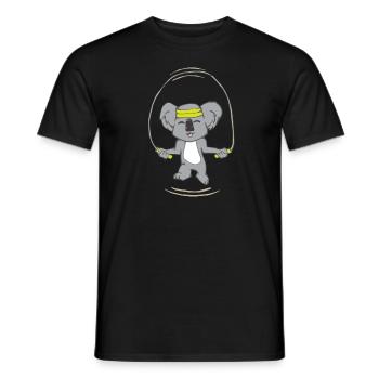 Corde Koala Sauter Sport Fitness Bon Cadeau OZ - T-shirt homme - noir - Devant - AI Model Male 178 light (178cm)