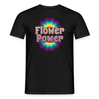 Flower Power Flower Power - T-shirt homme - noir - Devant - AI Model Male 178 light (178cm)