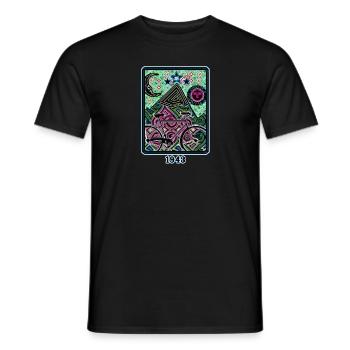 Bicycle Day Hoffmann LSD Acid Trip Psychedelisch - Männer T-Shirt - Schwarz - Vorne - AI Model Male 178 light (178cm)