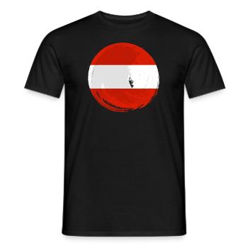 Drapeau de l’Autriche Drapeau autrichien AT - T-shirt homme - noir - Devant - AI Model Male 178 light (178cm)