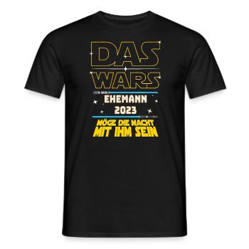 Das Wars Ehemann 2023 JGA Junggeselle Bräutigam - Männer T-Shirt - Schwarz - Vorne - AI Model Male 178 light (178cm)