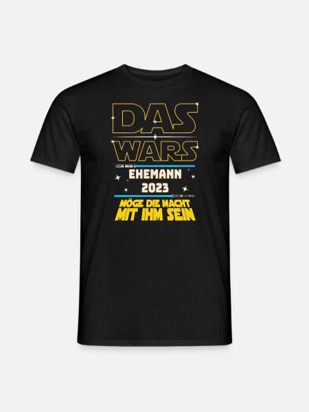 Das Wars Ehemann 2023 JGA Junggeselle Bräutigam - Männer T-Shirt - Schwarz