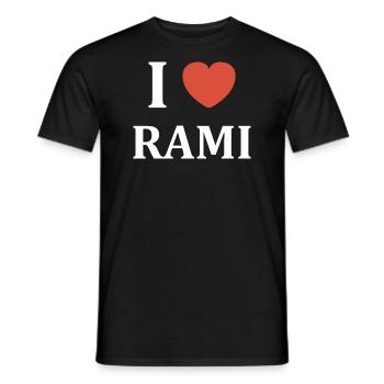 i love rami - T-shirt homme - noir - Devant - AI Model Male 178 light (178cm)