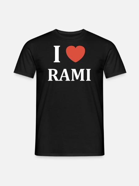 i love rami - T-shirt homme - noir