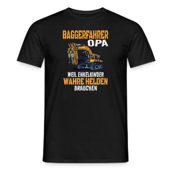 Baggerfahrer Opa Spruch Bauarbeiter Geschenkidee - Männer T-Shirt - Schwarz - Vorne - AI Model Male 178 light (178cm)