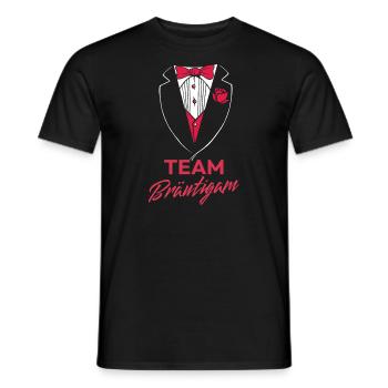 Hochzeit Heiraten Verlobung JGA Team Bräutigam - Männer T-Shirt - Schwarz - Vorne - AI Model Male 178 light (178cm)
