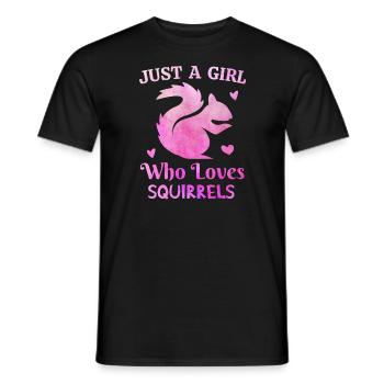 Just a Girl who loves wolves pink tie dye clothing - Men's T-Shirt - black - Front - AI Model Male 178 light (178cm)