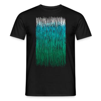 Türkis Petrol Grafik - Männer T-Shirt - Schwarz - Vorne - AI Model Male 178 light (178cm)