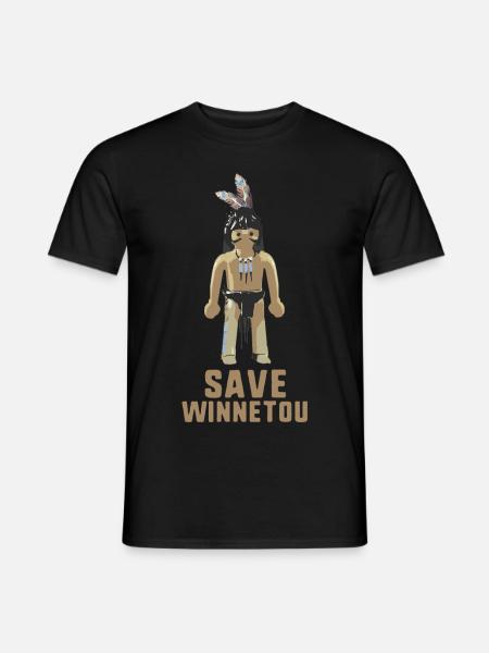save winnetou,winnetou,indian,comic - Men's T-Shirt - black