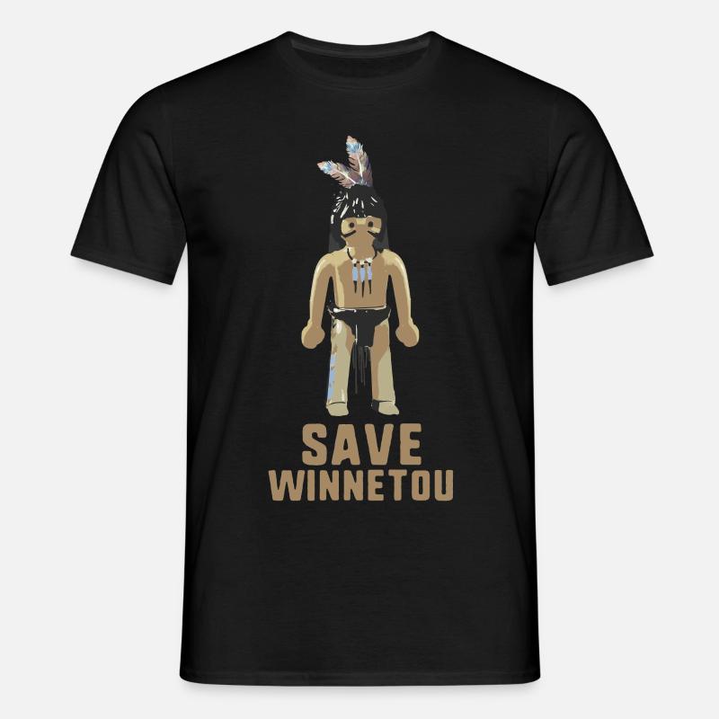save winnetou,winnetou,indian,comic - Men's T-Shirt - black