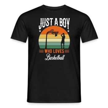 Basketball - Men's T-Shirt - black - Front - AI Model Male 178 light (178cm)