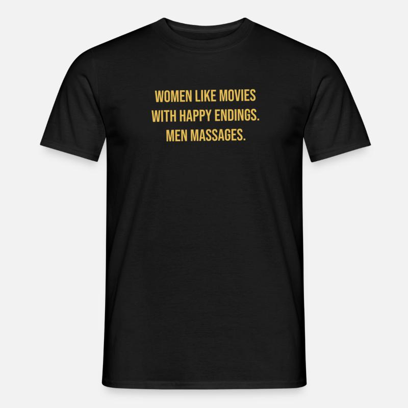 Happy Ending - Männer T-Shirt - Schwarz