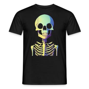 Skeleton - Men's T-Shirt - black - Front - AI Model Male 178 light (178cm)