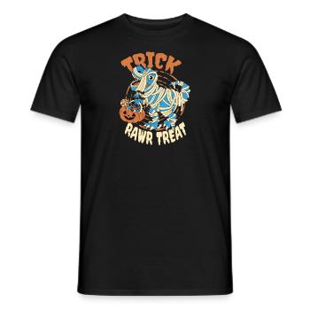 Halloween Dinosaur Trick Rawr Treat - Men's T-Shirt - black - Front - AI Model Male 178 light (178cm)