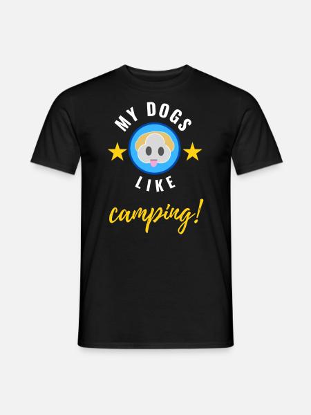 My dogs love camping! - Men's T-Shirt - black