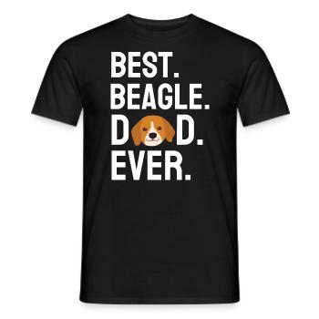 Best Beagle Dad Dogs Father's Day Gift Beagle - Men's T-Shirt - black - Front - AI Model Male 178 light (178cm)