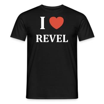 i love revel - T-shirt homme - noir - Devant - AI Model Male 178 light (178cm)