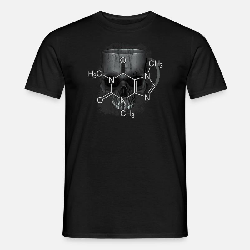 Koffein - Männer T-Shirt - Schwarz