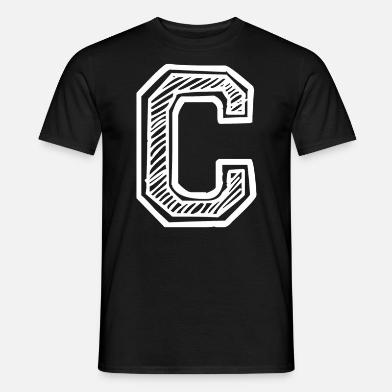 Buchstabe C - Männer T-Shirt - Schwarz