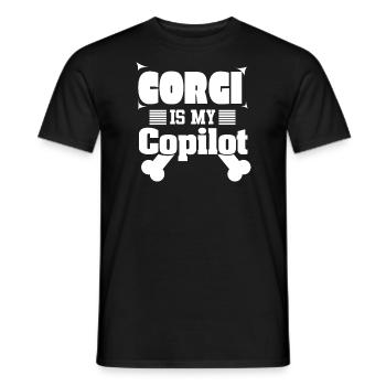 Corgi Ist Meine Copilot Hunderasse Kawai Bones - Männer T-Shirt - Schwarz - Vorne - AI Model Male 178 light (178cm)