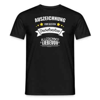 Daclel Auszeichnung Dackelbesitzer Geschenk - Männer T-Shirt - Schwarz - Vorne - AI Model Male 178 light (178cm)