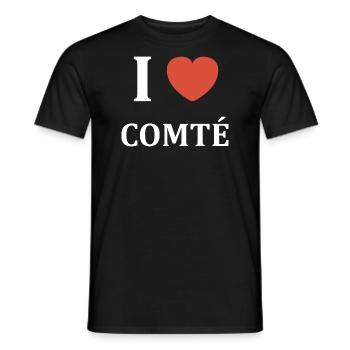 i love comté - T-shirt homme - noir - Devant - AI Model Male 178 light (178cm)