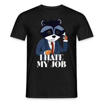 Je déteste mon travail - Drôle de dicton sarcastique - T-shirt homme - noir - Devant - AI Model Male 178 light (178cm)