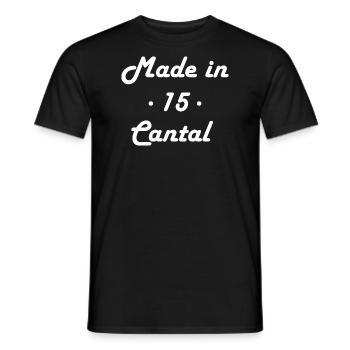 Made in Cantal - T-shirt homme - noir - Devant - AI Model Male 178 light (178cm)