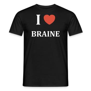 i love Braine - T-shirt homme - noir - Devant - AI Model Male 178 light (178cm)