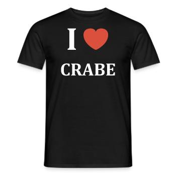 i love Crabe - T-shirt homme - noir - Devant - AI Model Male 178 light (178cm)