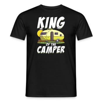 King Of The Camper Funny Camping - T-shirt homme - noir - Devant - AI Model Male 178 light (178cm)