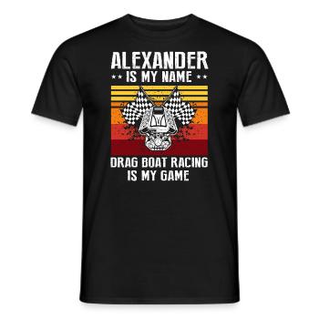 Speedboat Racing Design for Racing Boaters - Men's T-Shirt - black - Front - AI Model Male 178 light (178cm)