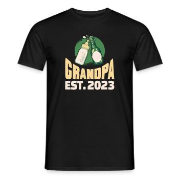 Grandpa est 2023 - Männer T-Shirt - Schwarz - Vorne - AI Model Male 178 light (178cm)