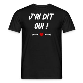J'ai dit oui - T-shirt homme - noir - Devant - AI Model Male 178 light (178cm)
