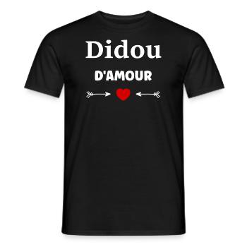 Didou d'amour - T-shirt homme - noir - Devant - AI Model Male 178 light (178cm)