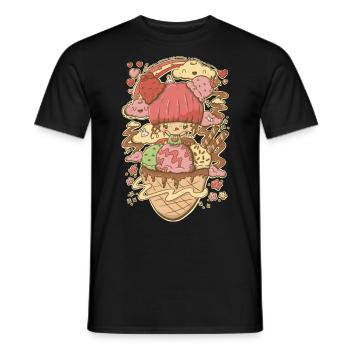 strawberry Ice Cream bubble head Girl - Men's T-Shirt - black - Front - AI Model Male 178 light (178cm)