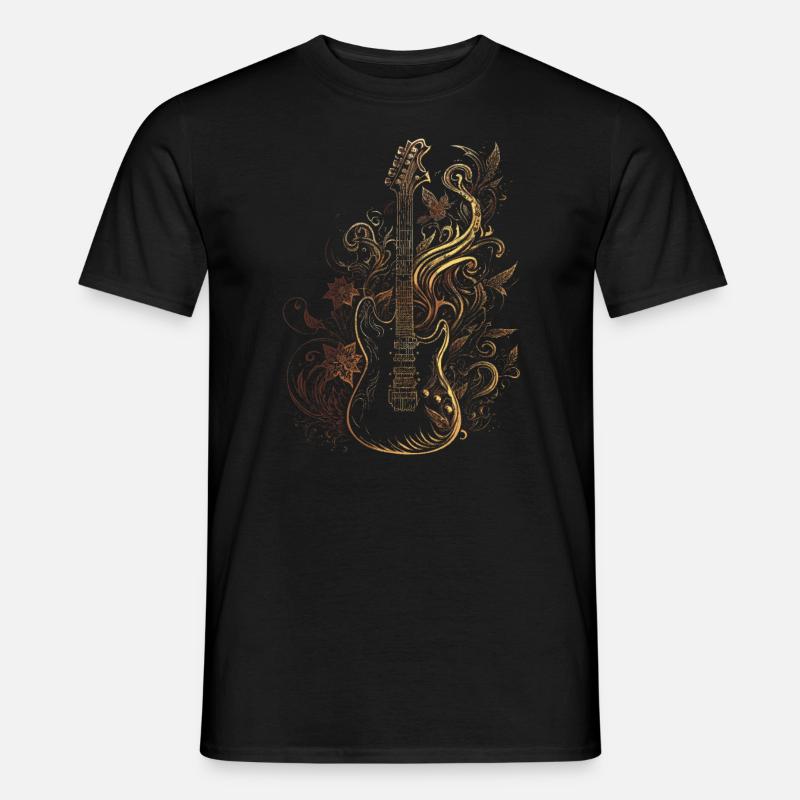 E-Gitarre - Männer T-Shirt - Schwarz