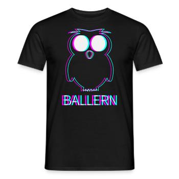 Ballern Techno Raver Electro Rave Musik Club - Männer T-Shirt - Schwarz - Vorne - AI Model Male 178 light (178cm)