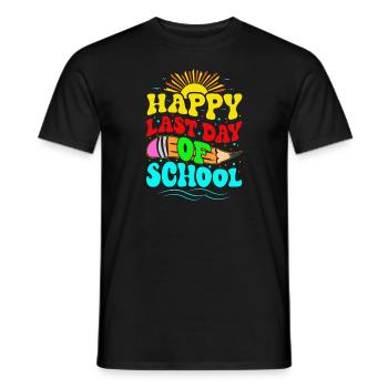 Happy last day of school 2024 graduation - Men's T-Shirt - black - Front - AI Model Male 178 light (178cm)