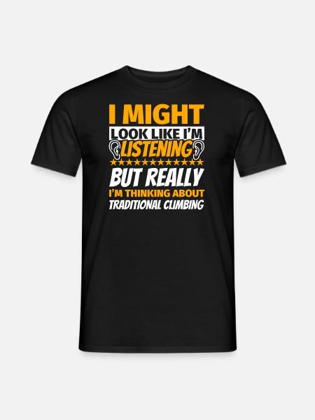 Traditional climbing fun gift - Men's T-Shirt - black