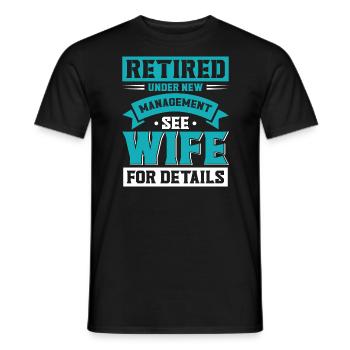 pensionné retraite humour idée cadeau grand-père - T-shirt homme - noir - Devant - AI Model Male 178 light (178cm)