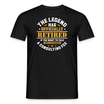 Retraité Pension de retraite Humour Idée cadeau Grand-père - T-shirt homme - noir - Devant - AI Model Male 178 light (178cm)