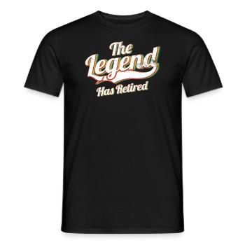 Retraité Pension de retraite Humour Idée cadeau Grand-père - T-shirt homme - noir - Devant - AI Model Male 178 light (178cm)