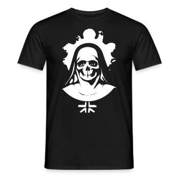 Unique Horror Nun, Satanic, and Occult T-Shirts f - Men's T-Shirt - black - Front - AI Model Male 178 light (178cm)