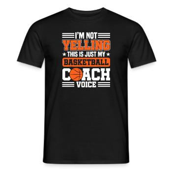 Ich schreie nicht, das ist nur mein Basketballtrainer - Männer T-Shirt - Schwarz - Vorne - AI Model Male 178 light (178cm)