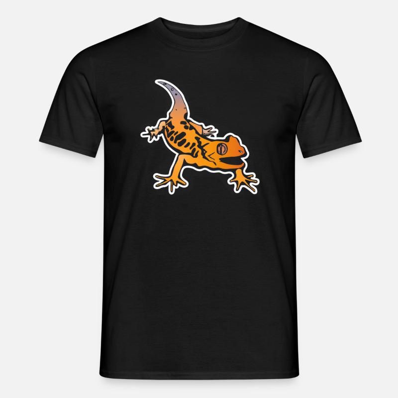 Salamander Gecko Comic - Männer T-Shirt - Schwarz