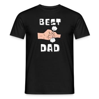 Bester Papa Vater Kind Shirt Vatertag Geschenk - Männer T-Shirt - Schwarz - Vorne - AI Model Male 178 light (178cm)