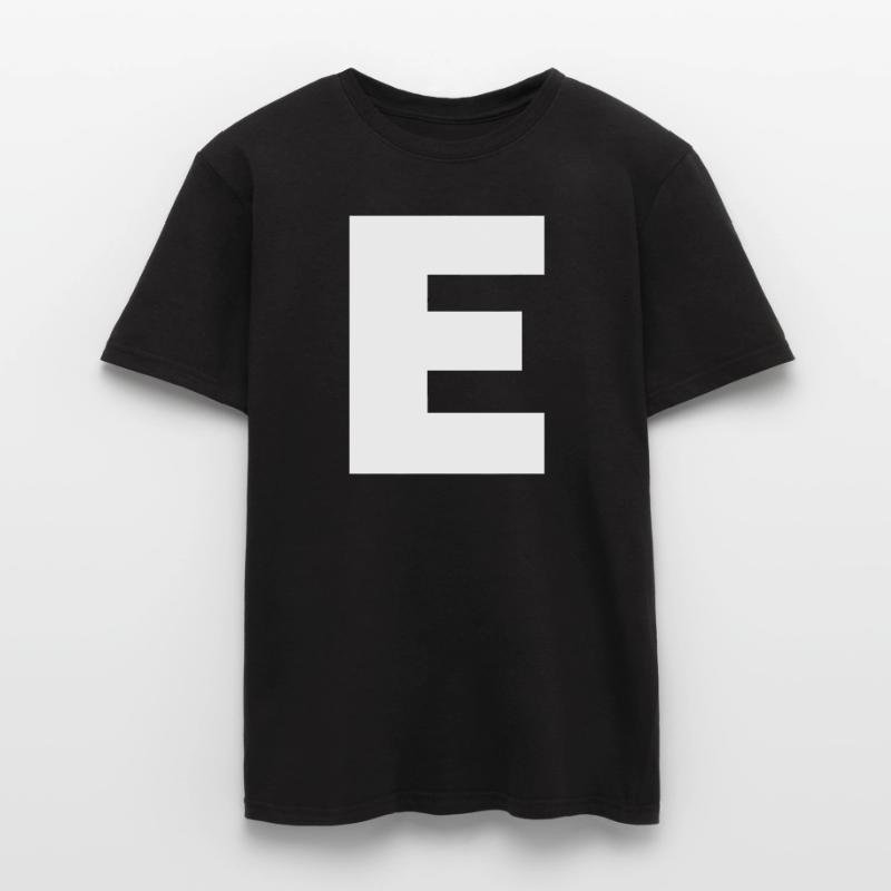 Buchstabe E Großbuchstaben Alphabet Monogramm Initiale Männer T-Shirt
