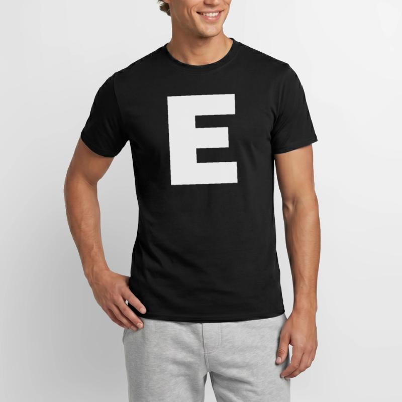 Buchstabe E Großbuchstaben Alphabet Monogramm Initiale Männer T-Shirt