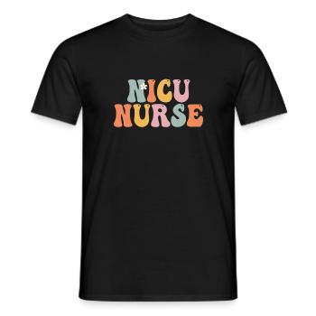 Nicu Nurse Week Groovy Appreciation Day - Männer T-Shirt - Schwarz - Vorne - AI Model Male 178 light (178cm)